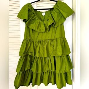FUN green ruffle dress